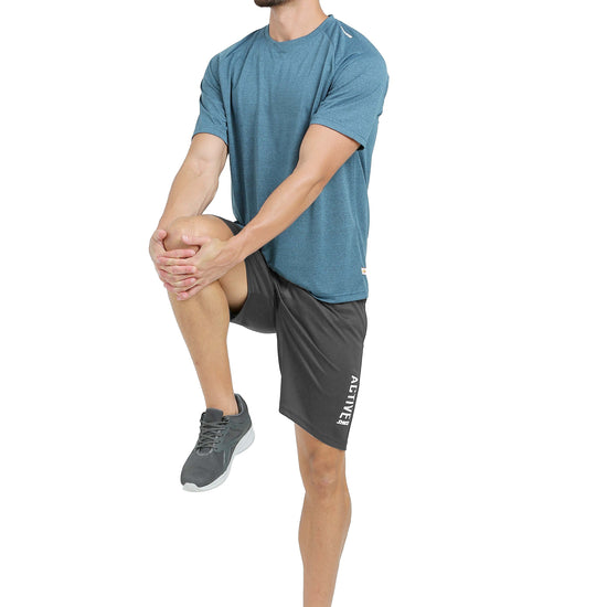 Synco Flex Active Sports Shorts for Men in colour Dark Grey