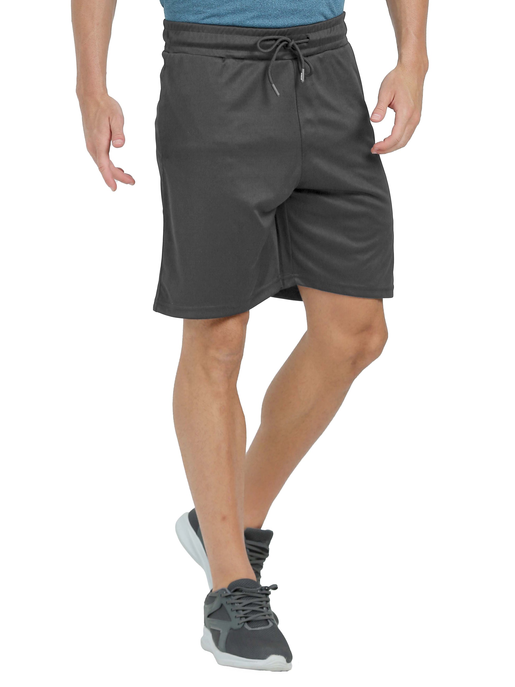 Synco Flex Active Sports Shorts for Men for Dark Grey side front 