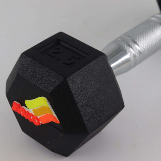 Synco Rubber Coated Dumbbell Pair (2 x 2.5 KG) - 5
