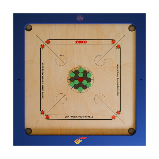 Synco World Cup Special Edition 20 mm Full size carrom board