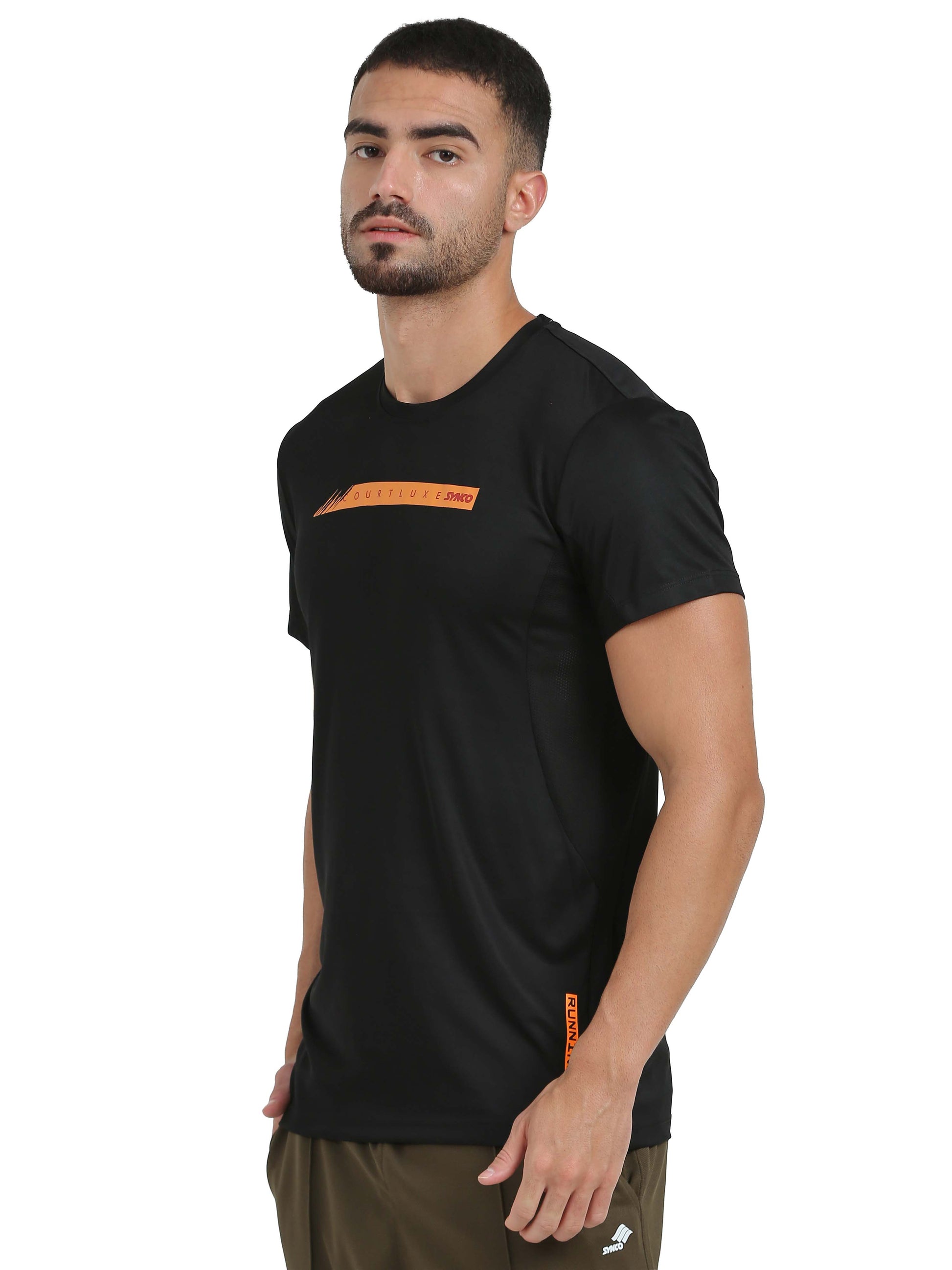 Synco Black Luxe performance Tshirt side front