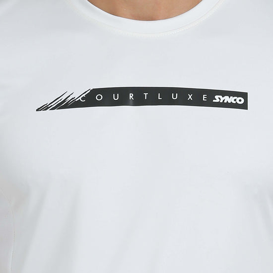 Synco White Luxe Performamnce Tshirt front