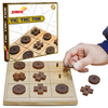 Synco Noughts & Crosses | Tic Tac Wooden Game | Natural Colour & Matte Finish | Gift for Friends & Family