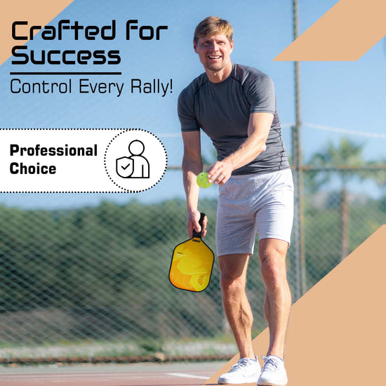 Pickleball Paddle single Set Hybrid Max Yellow professional choice