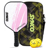 Synco Pickleball paddle spring pink set combo with 2 pickleball balls