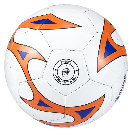 Rubber football shining strike with precise hand stitched size 5 