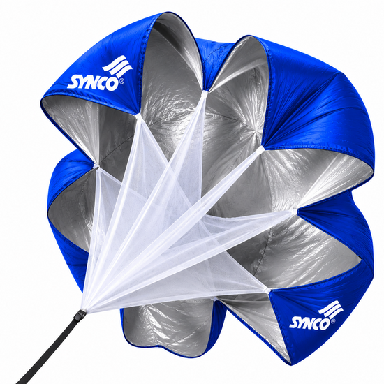 Running parachute blue colored synco front 