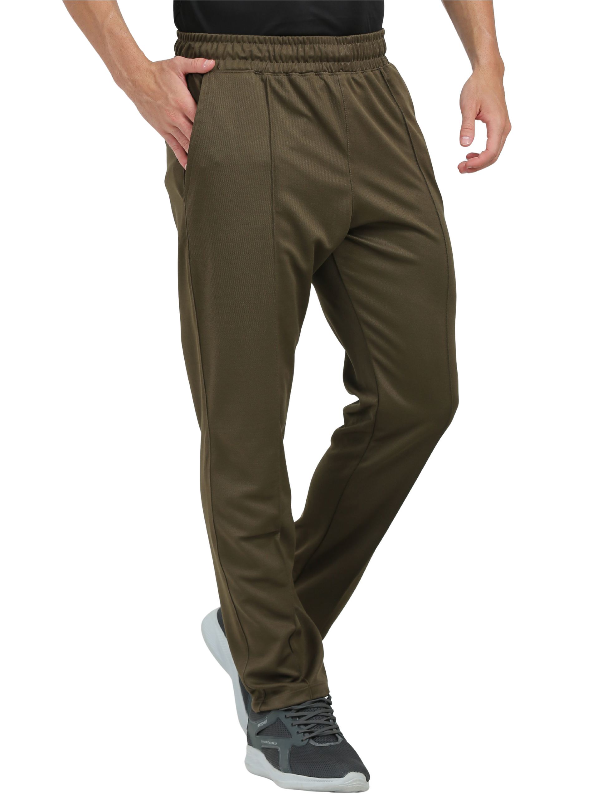 Synco Aeris Performance Trackpant for Men in Olive Green colour 