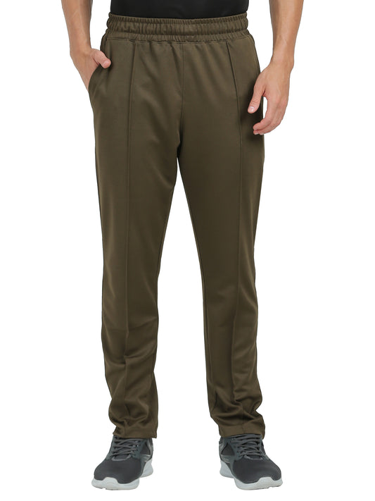 Synco Aeris Performance Trackpant for Men in Olive Green front 