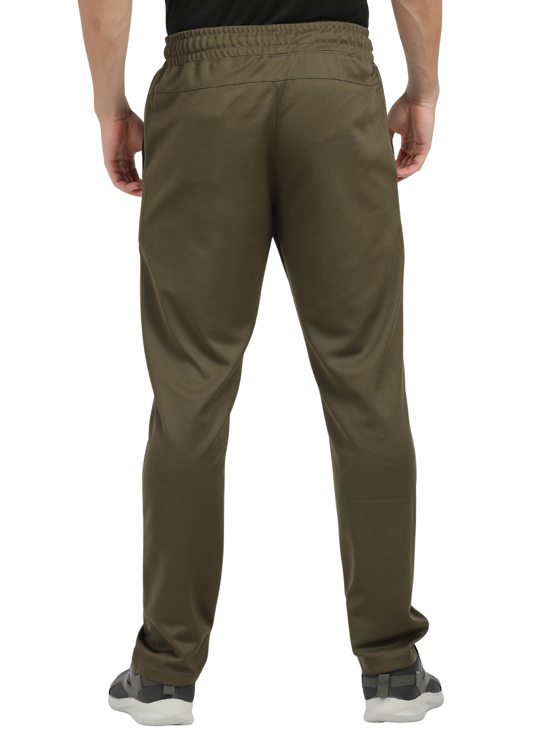 Synco Aeris Performance Trackpant for Men olive green colour back 