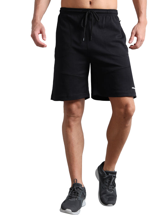 Synco AeroFlex Shorts For Men black colour front 