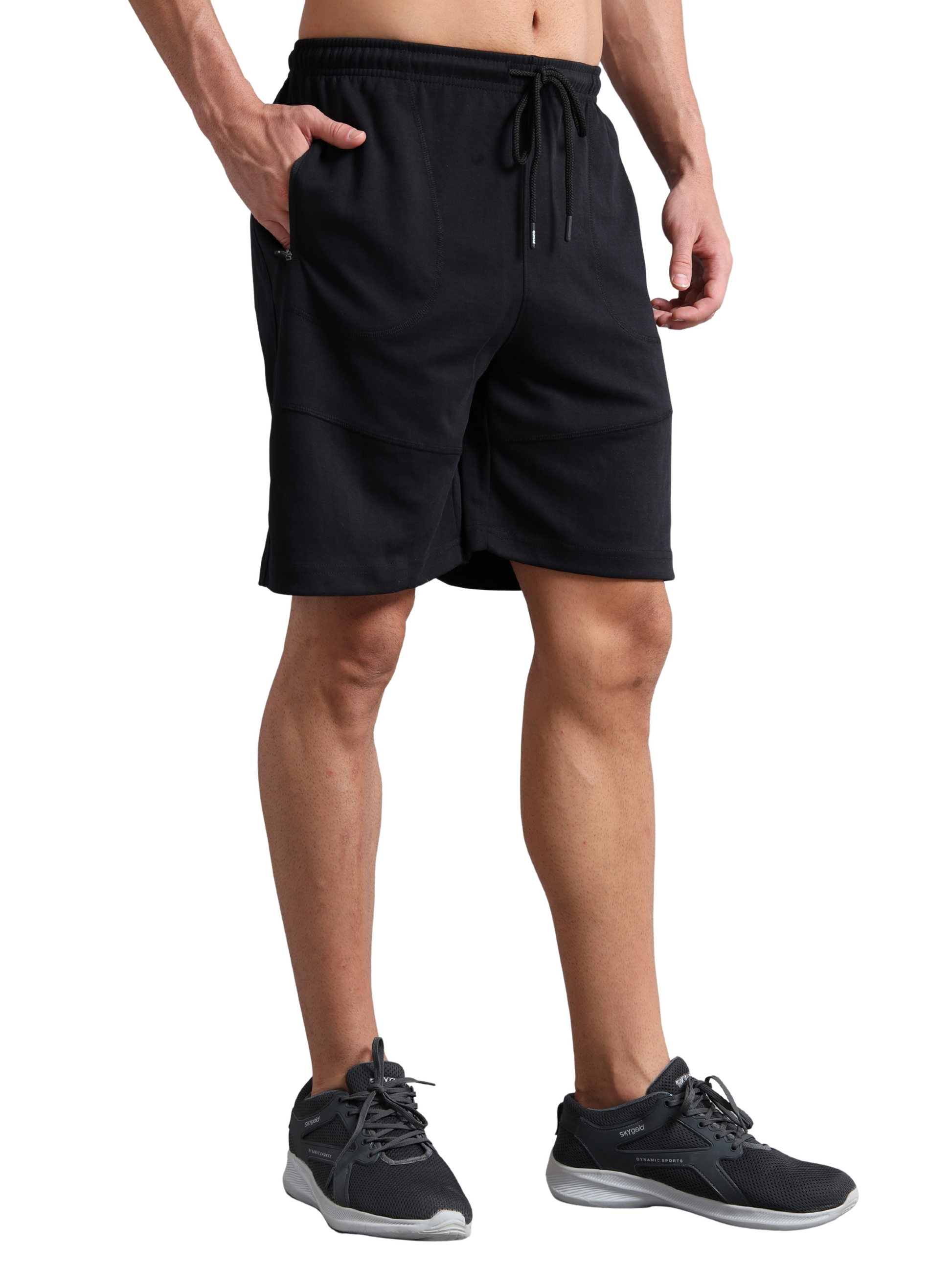 Synco AeroFlex Shorts For Men Dark-Grey side front 