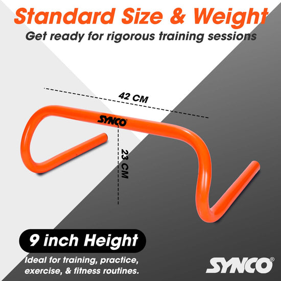 Synco Agility Flat/Round Hurdles size 9inch height