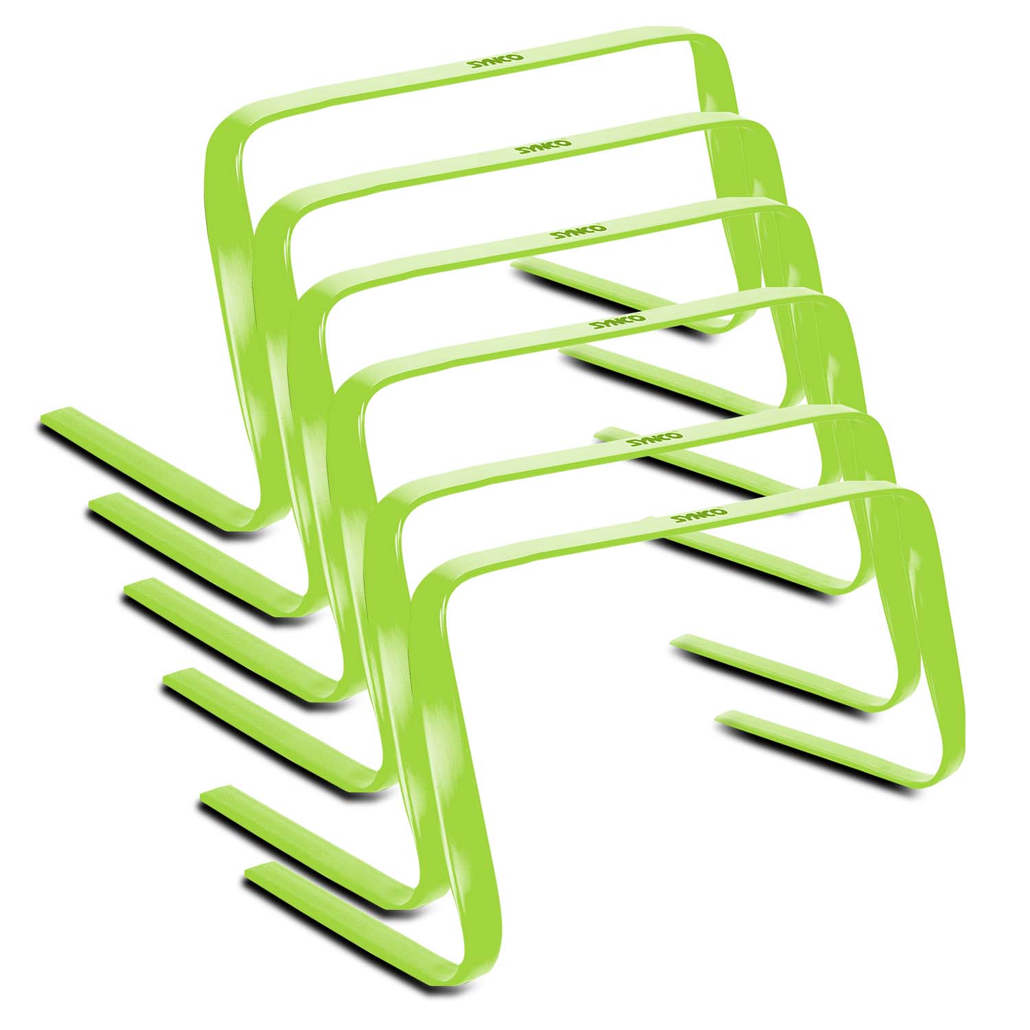 Synco Agility Flat/Round Hurdles (Set of 6) Green 