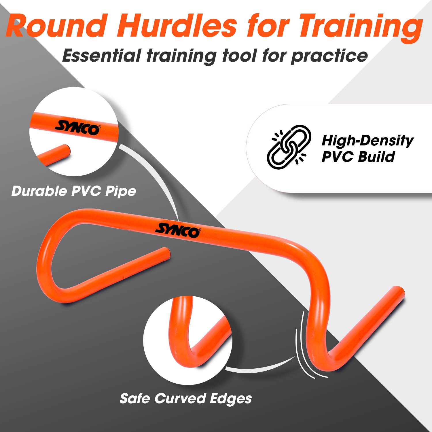 Synco Agility Round Hurdles Orange 