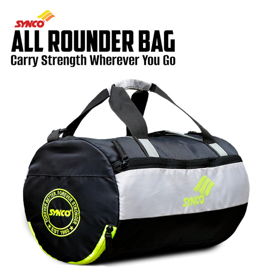 All Rounder Bag in grey white colour side front 