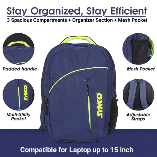 Synco Amigo Backpack Casual backpack (M) Blue benifits