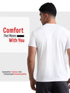 Synco Arctic Plus Sports Tshirt for Men white colour back 