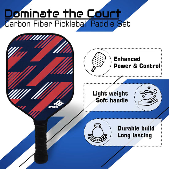 Synco Red Slash Pickleball Fibre Set Comfert