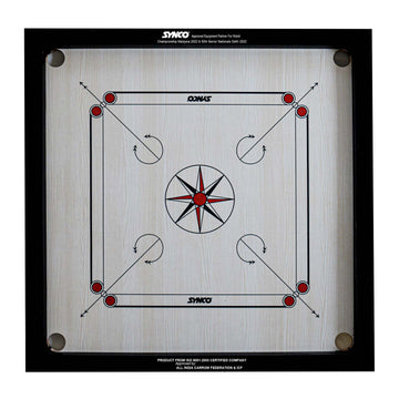 Wooden polished Synco CarromBoard front