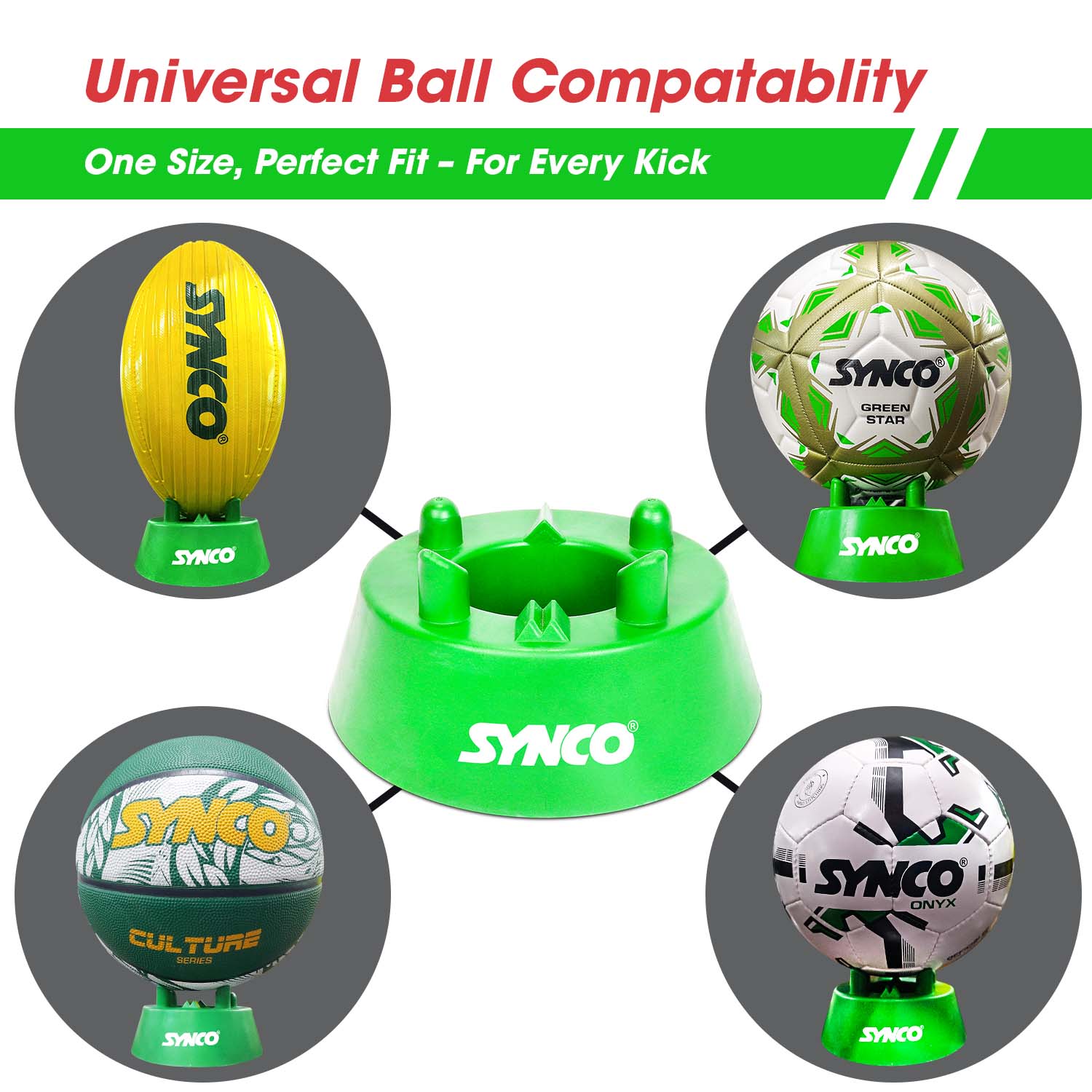 Synco Club Kicking Tee (Green) Compatablity