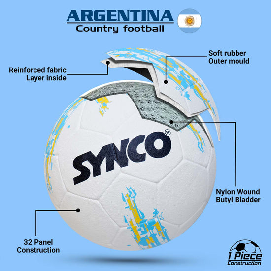 Synco Country Colour Argentina white Football layer construction