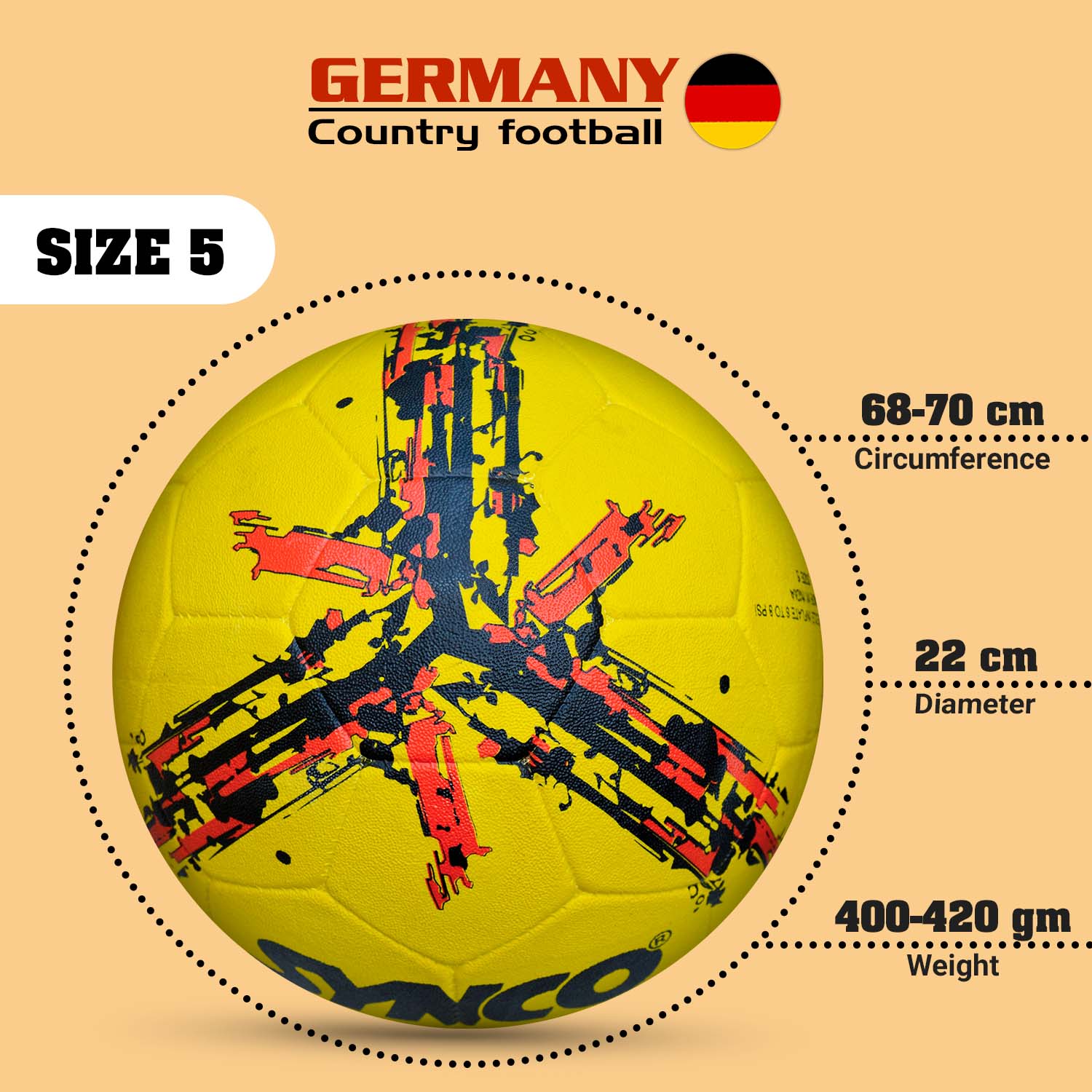 Synco Country Colour Germany Football size 5