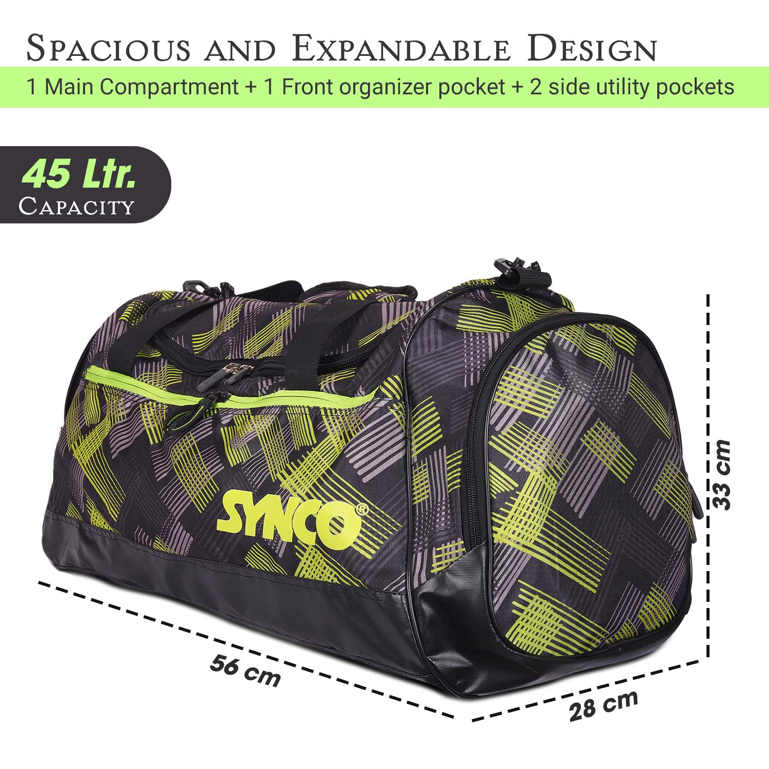 Synco Cruise duffle Bag (M) Camo Green size 45ltr
