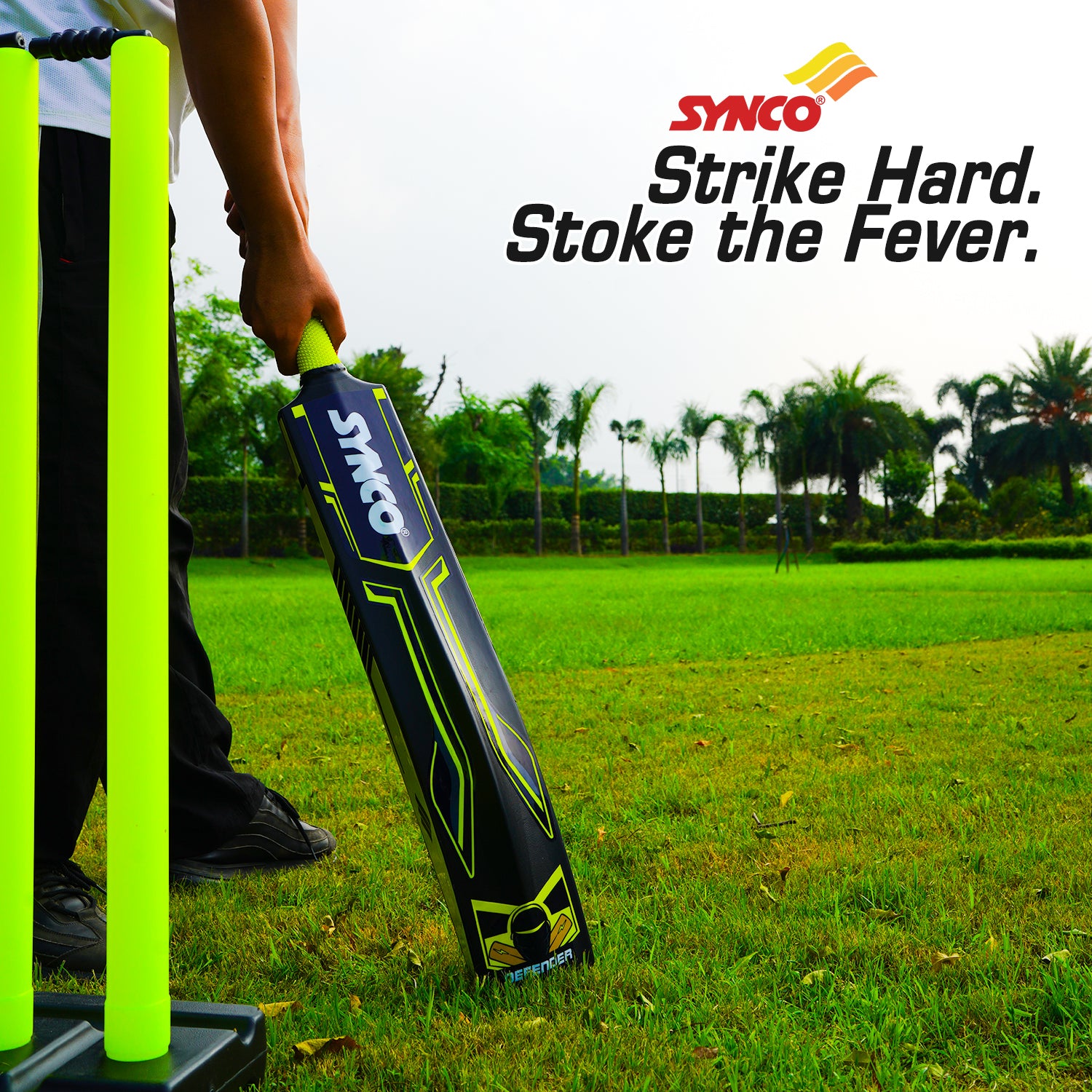Synco Defender Plastic Cricket Bat - Double Blade (Heavy Duty