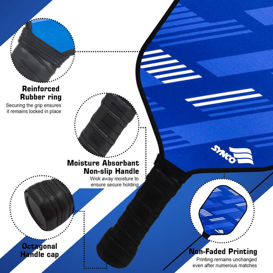 Synco Designing of Blue PickleBall Paddle 
