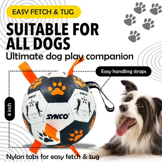 Synco Dog Toy Football Graphic Orange  suitable all dogs