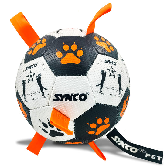 Synco Dog Toy Football Graphic Orange front