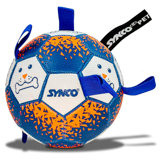 Synco Dog Toy Footballs with Blue front