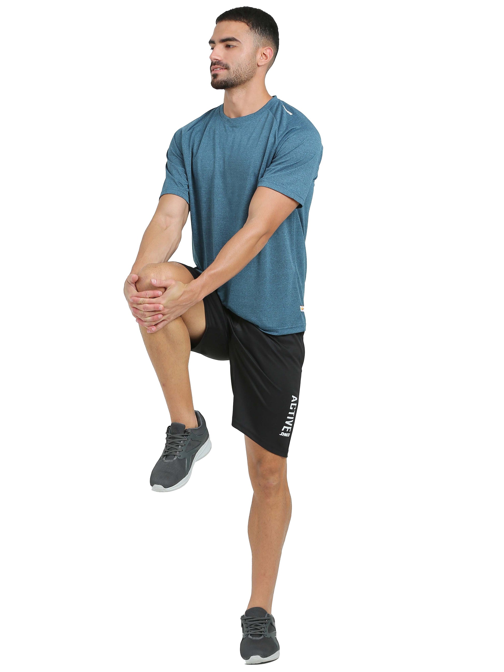 Synco Flex Active Sports Shorts for Men Dark Grey colour 