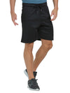 Synco Flex Active Sports Shorts for Men black side front 