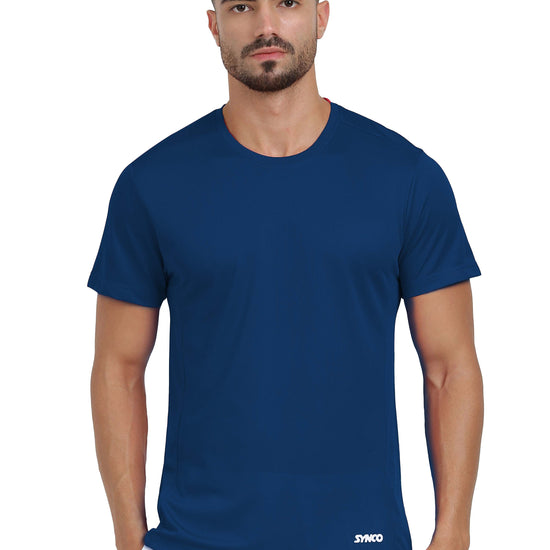 Synco Blue Flo Fit Tshirt Front