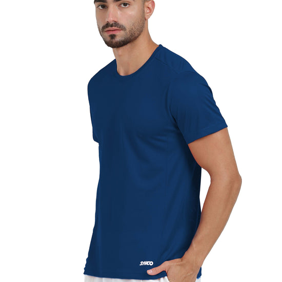 Synco Flo Fit SPorts Tshirt Blue side Front