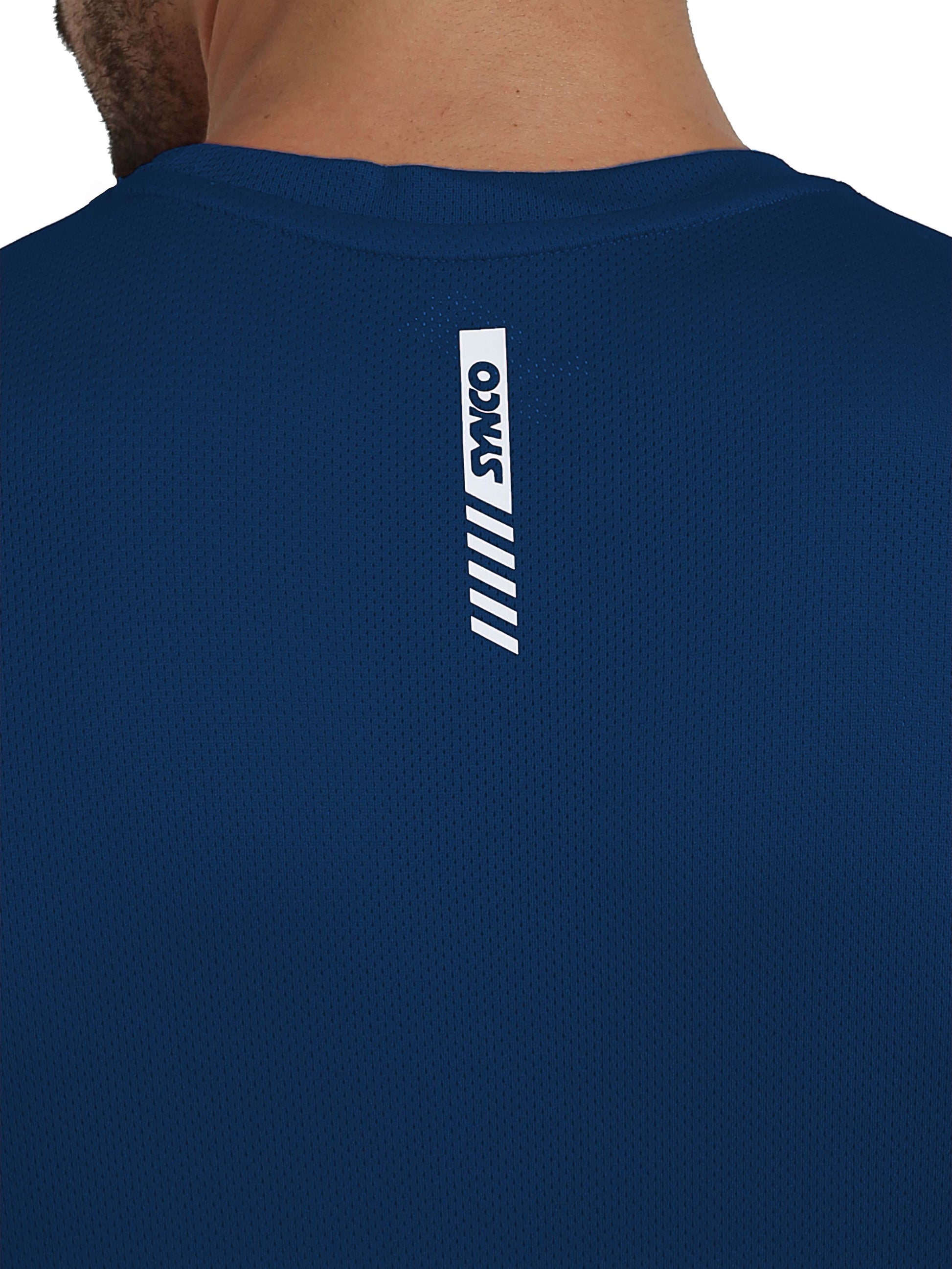 Synco Flo Fit Blue Tshirt Back