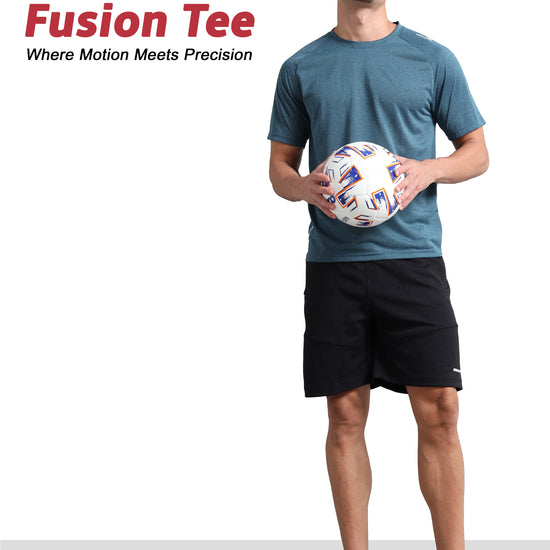 Synco Fusion Sports Tshirt for Men Blue color front