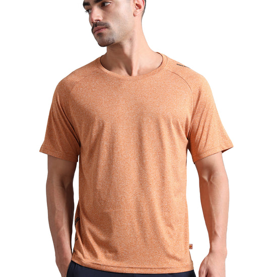 Synco Fusion Sports Tshirt for Men rust color  front