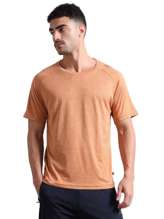 Synco Fusion Sports Tshirt for Men rust color  front