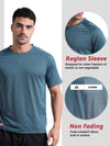 Synco Fusion Sports Tshirt for Men(Blue) -Ideal for Running,Gym features