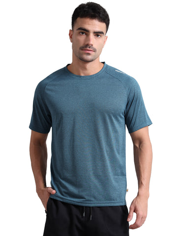 Synco Fusion Sports Tshirt for Men Blue color front