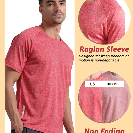 Synco Fusion Sports Tshirt for Men red color features
