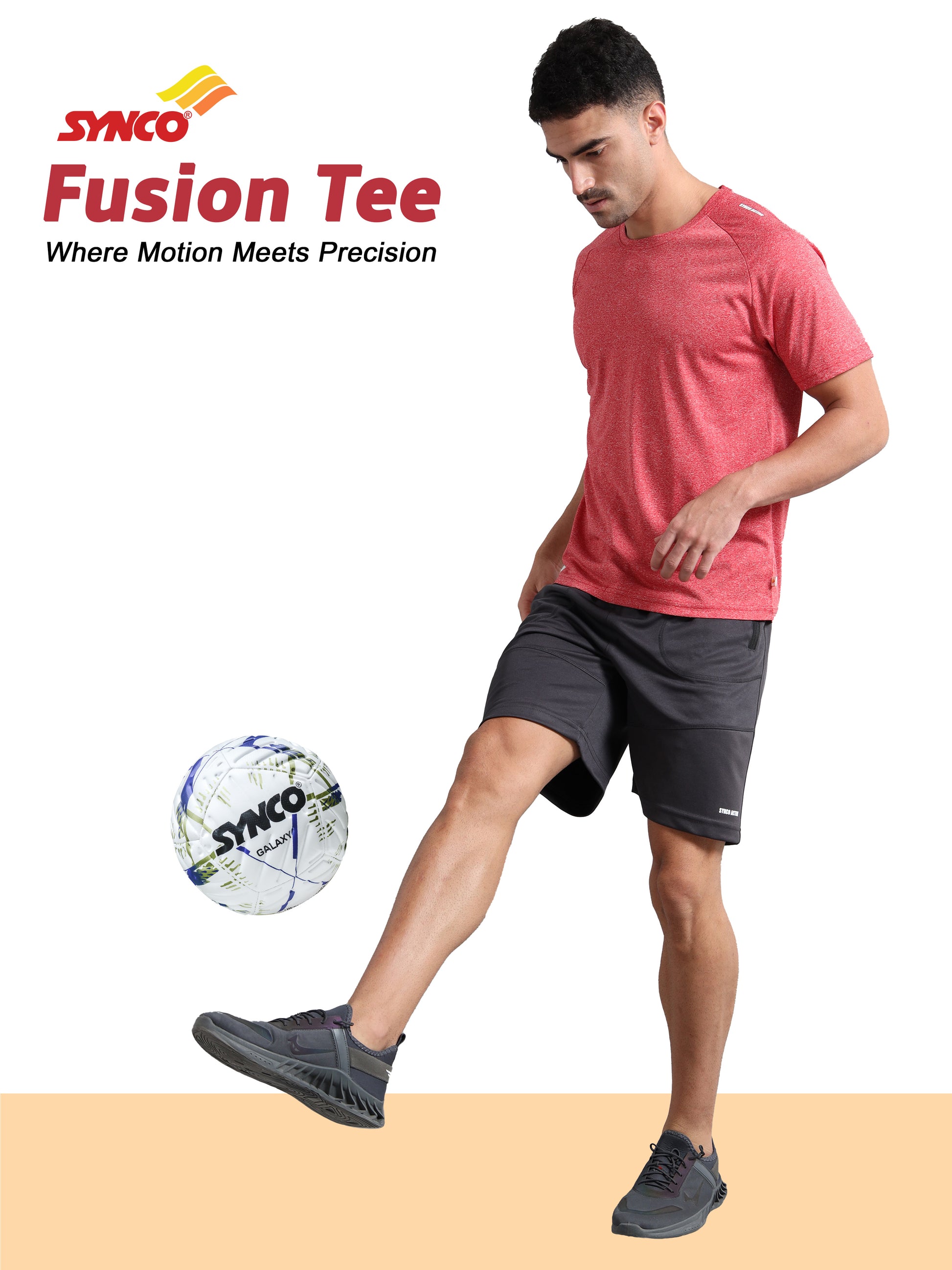 Synco Fusion Sports Tshirt for Men red color side