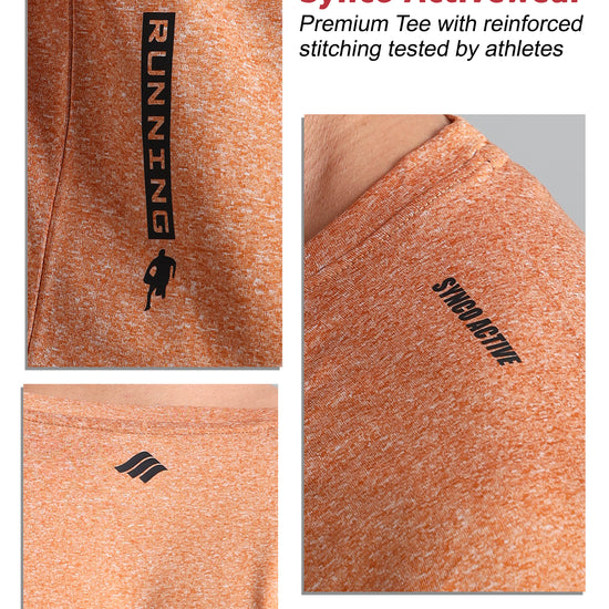 Synco Fusion Sports premium Tshirt Men rust color   