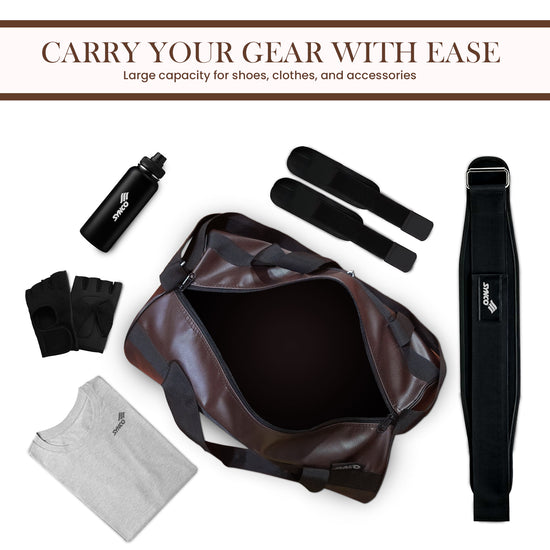 Synco leather Gym bag brown advantages