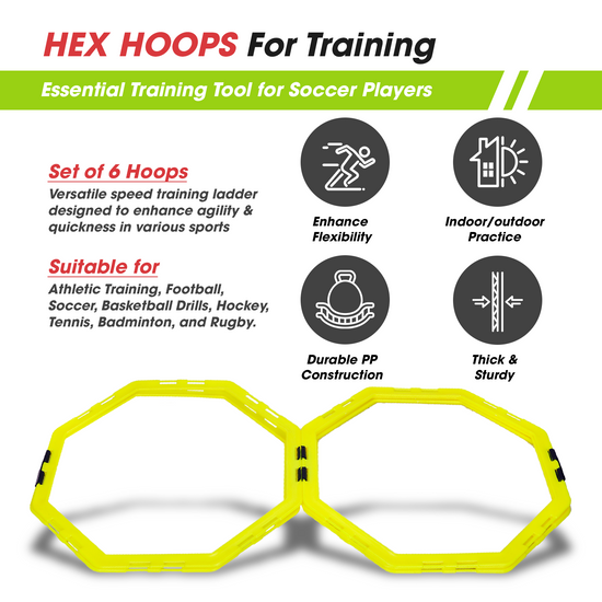 Synco Hex Hoop ring (Set of 6 ) Yellow features