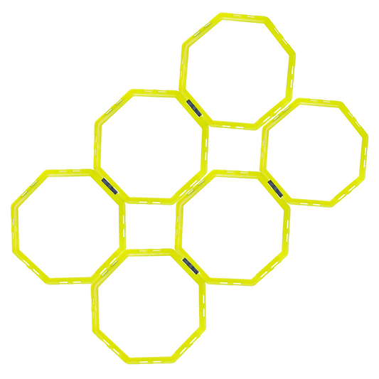 Synco Hex Hoop ring (Set of 6 ) Yellow 