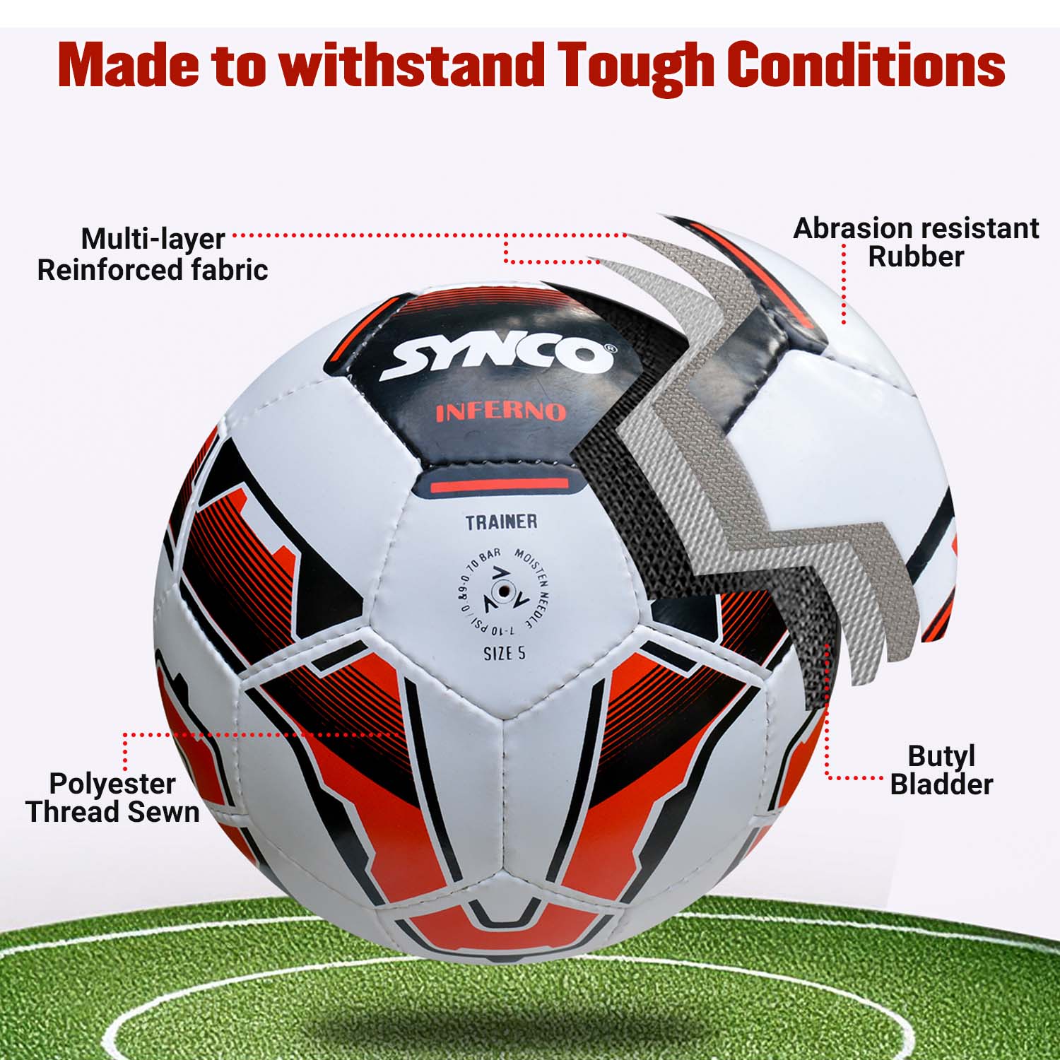 Synco Inferno Trainer football sports white dsign construction